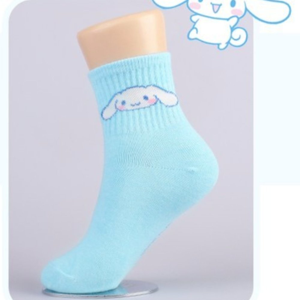 Sanrio Cinnamoroll Blue Kids Girls Crew Socks 1 Pair New